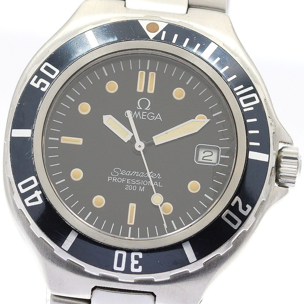 OMEGA Seamaster200 Date black Dial Quartz Men's Watch_894750