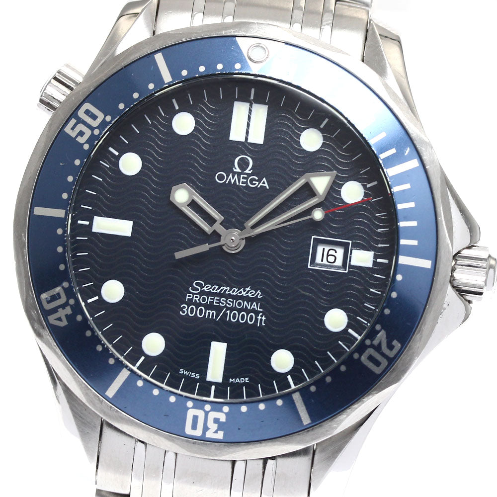 OMEGA Seamaster300 2541.80 Date Navy Dial Quartz Men's Watch_894774