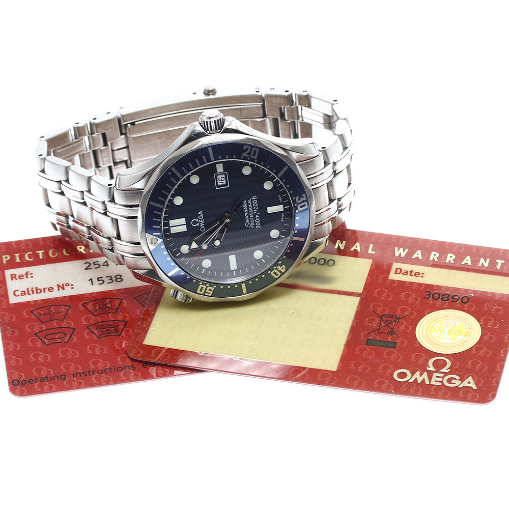 OMEGA Seamaster300 2541.80 Date Navy Dial Quartz Men's Watch_894774