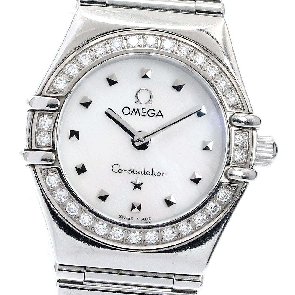 OMEGA Constellation 1465.71 Diamond Bezel White shell Dial Quartz Ladies_894777