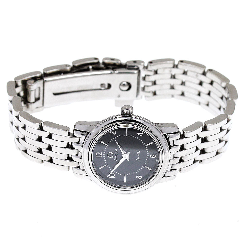 OMEGA De Ville Prestige 4570.50 black Dial Quartz Ladies Watch_894783