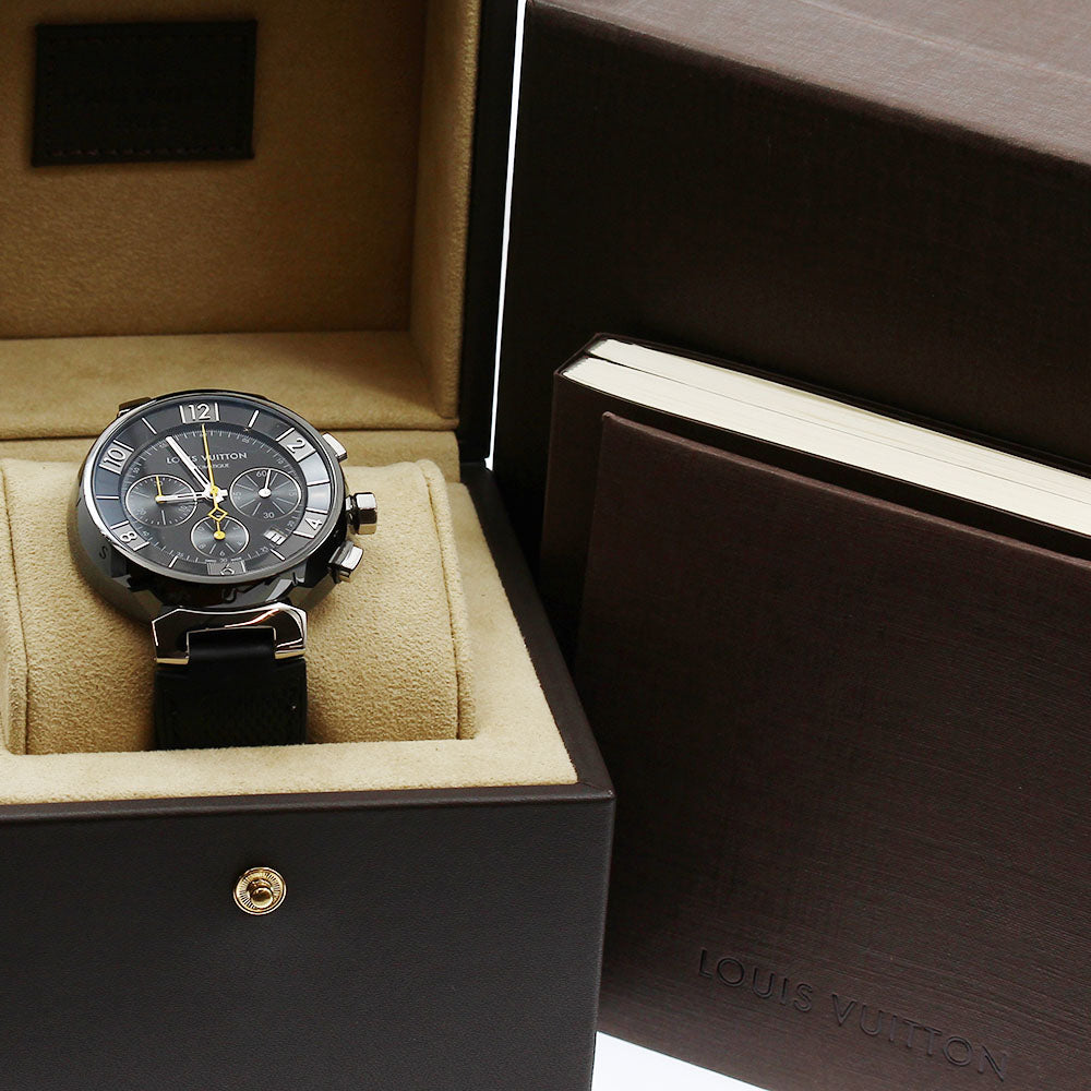 LOUIS VUITTON Tambour in black Q112J Chronograph Automatic Men's Watch_894786