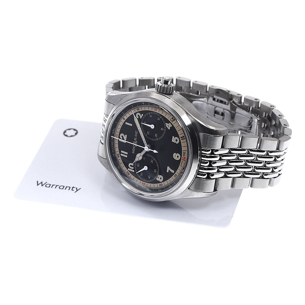 MONTBLANC 1858 Monopusher Chronograph 125582 black Dial Automatic Men's_894789