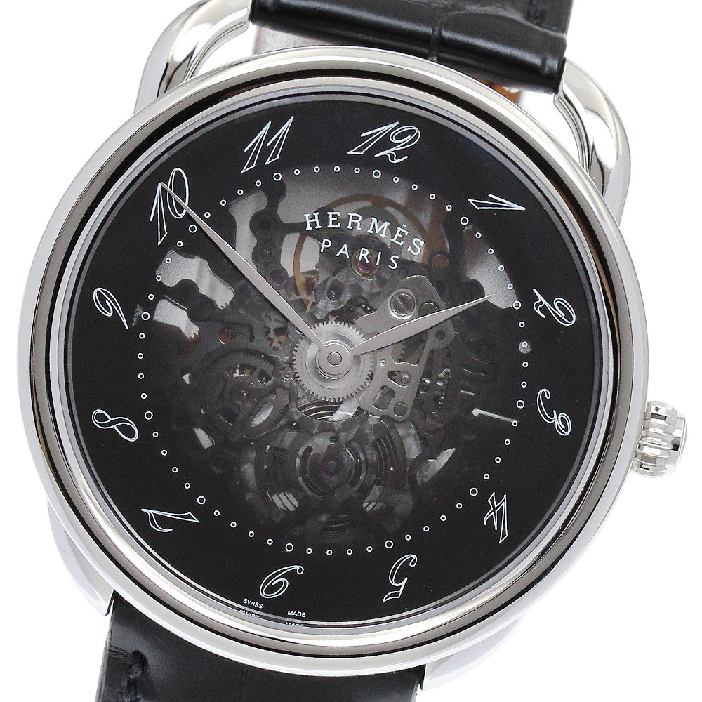 HERMES Arceau scalet AR2.710 Black / skeleton Dial Automatic Men's Watch_894790