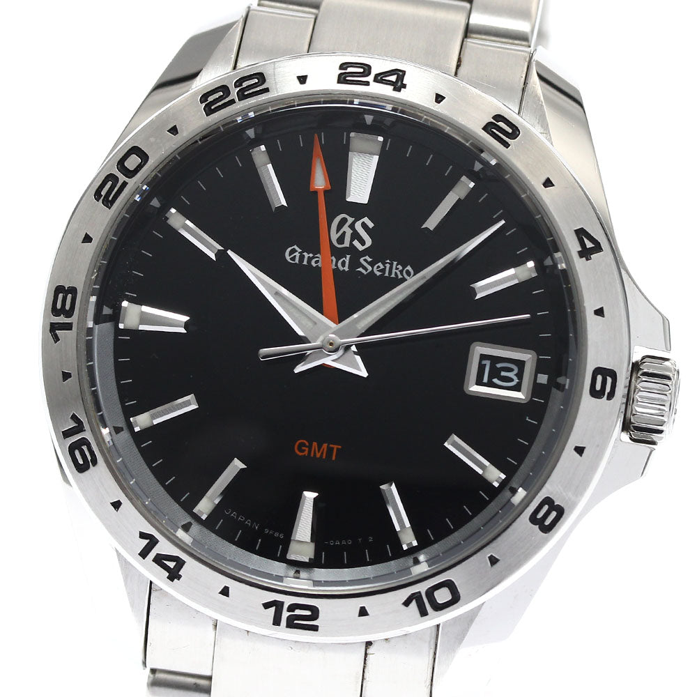 SEIKO Grand Seiko SBGN003/9F86-0AB0 GMT black Dial Quartz Men's Watch_894791