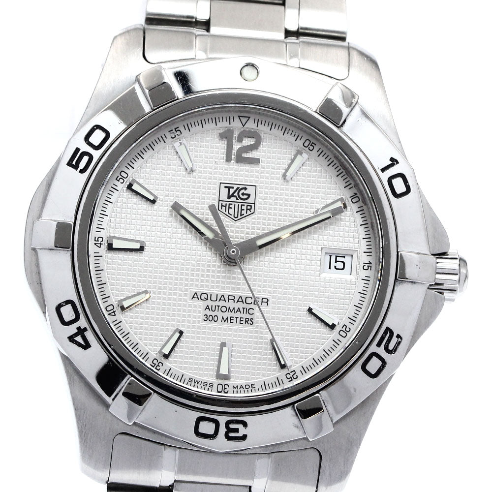 TAG HEUER Aqua racer WAF2111-0 Date Silver Dial Automatic Men's Watch_894804