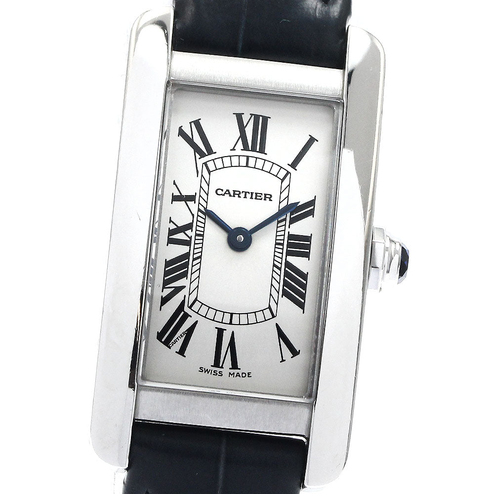 CARTIER Tank AmericanSM WSTA0016 Silver Dial Quartz Ladies Watch_894869