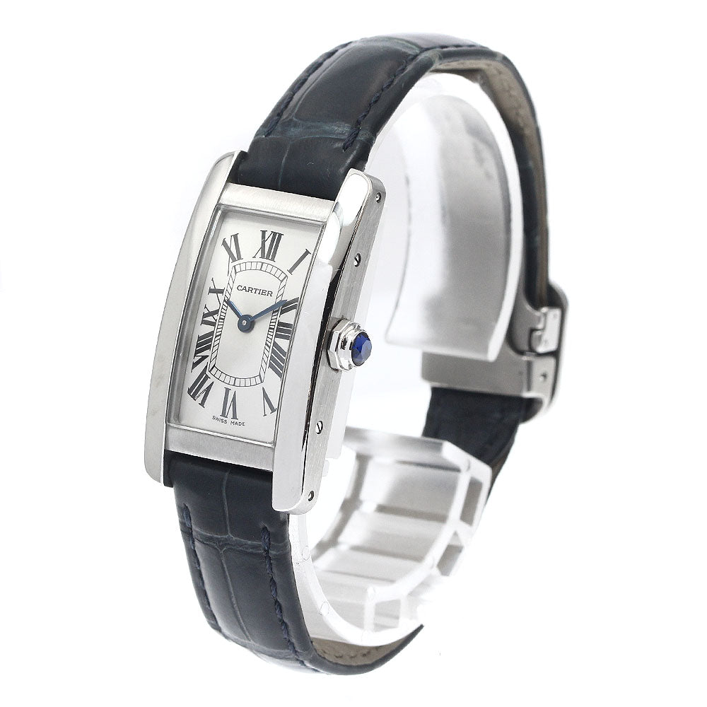 CARTIER Tank AmericanSM WSTA0016 Silver Dial Quartz Ladies Watch_894869