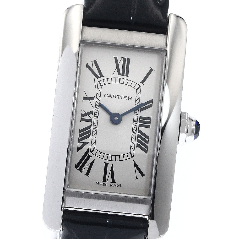 CARTIER Tank AmericanSM WSTA0016 Silver Dial Quartz Ladies Watch_894872