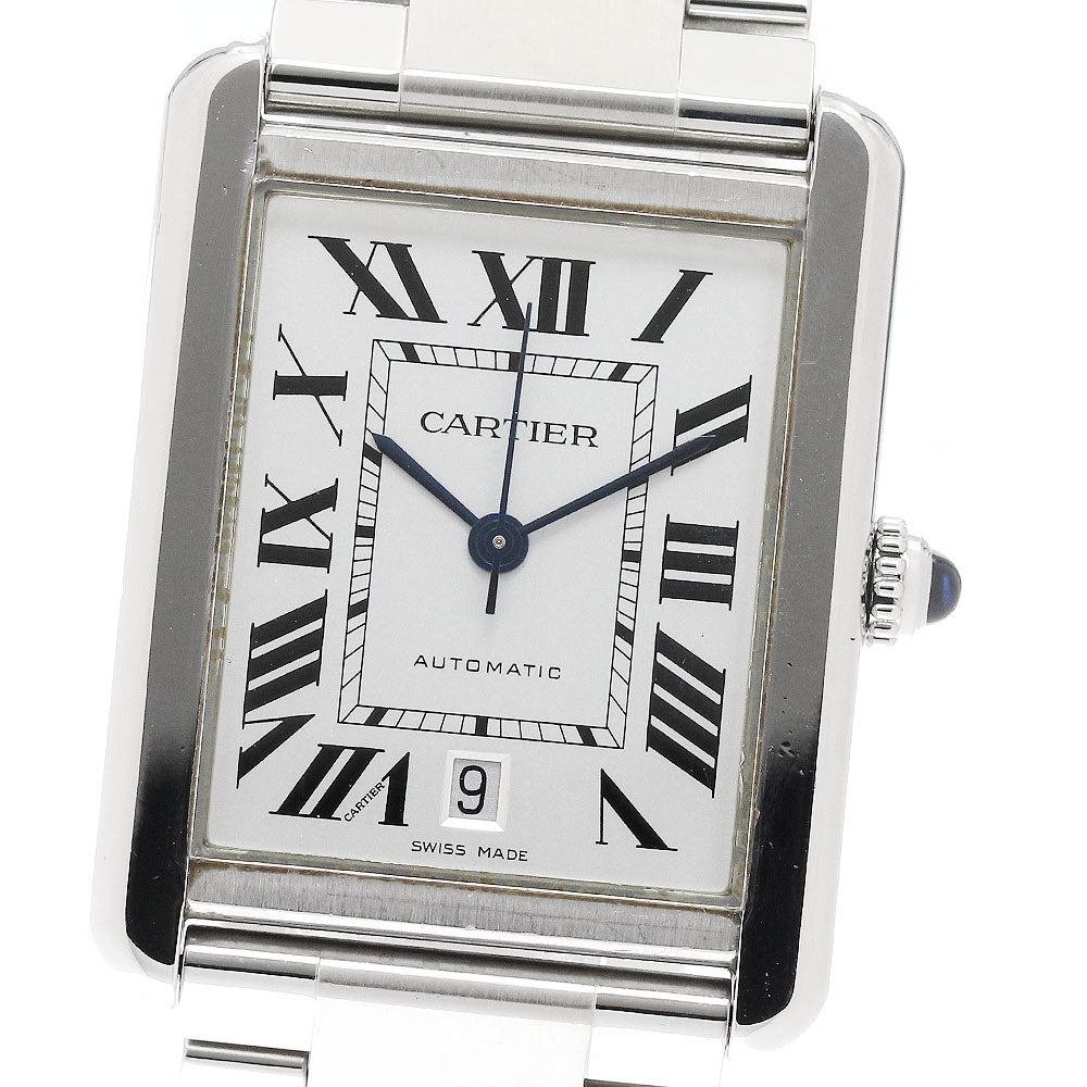 CARTIER Tank solo XL W5200028 Date Silver Dial Automatic Men's Watch_894897