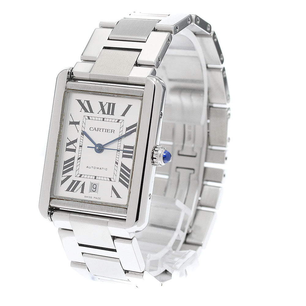 CARTIER Tank solo XL W5200028 Date Silver Dial Automatic Men's Watch_894897