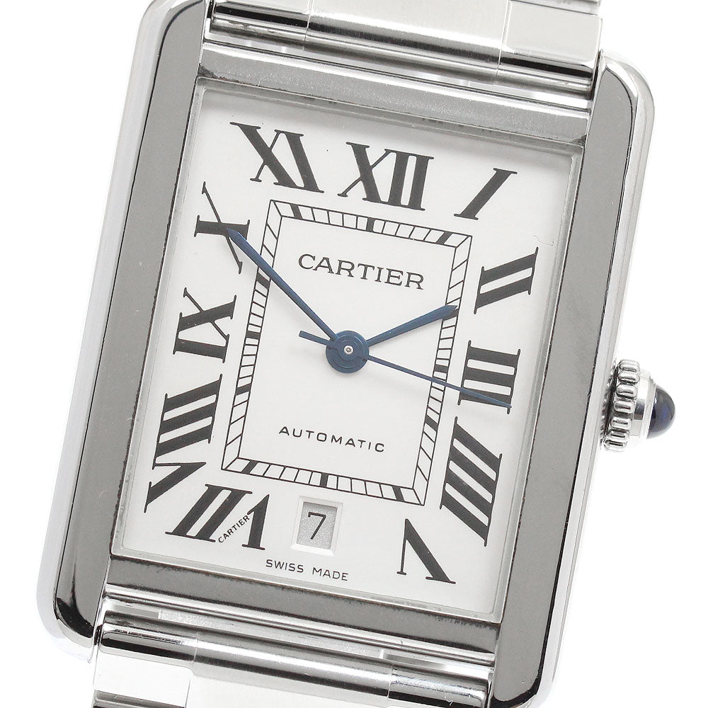 CARTIER Tank solo XL W5200028 Date Silver Dial Automatic Men's Watch_894898