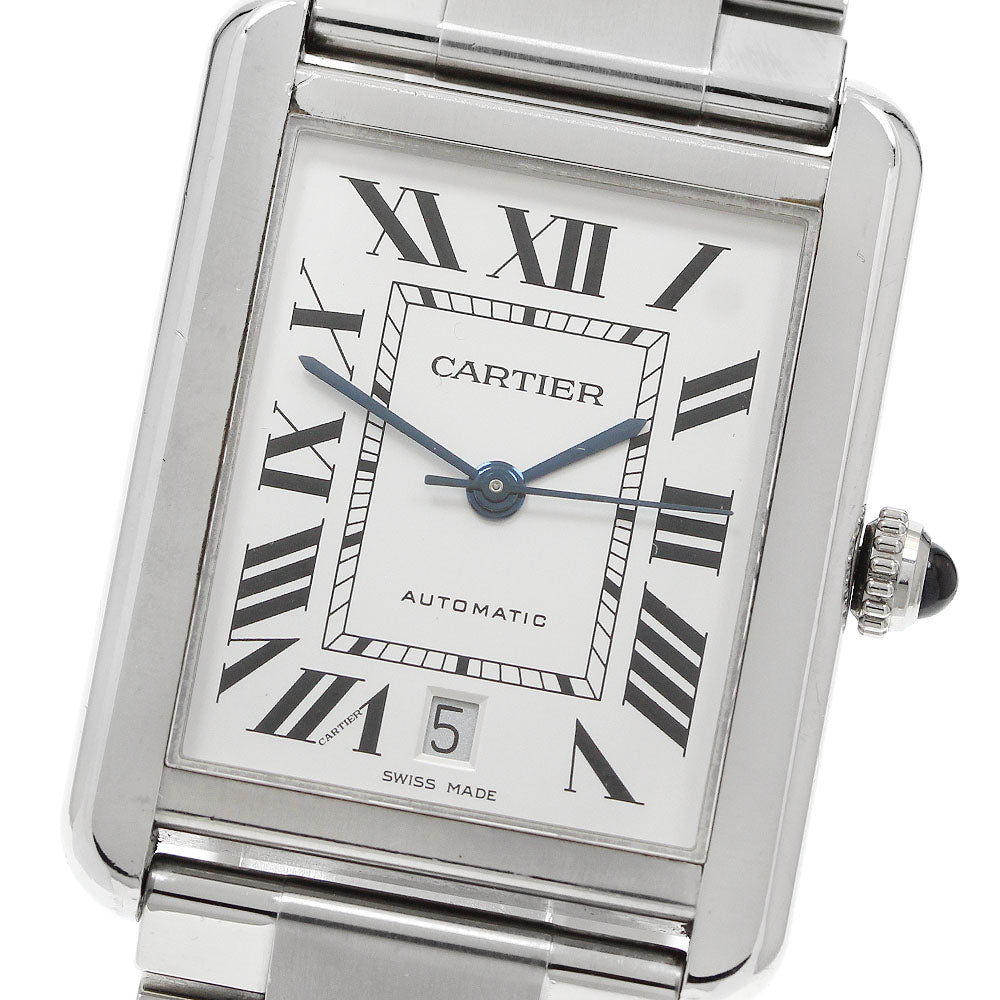 CARTIER Tank solo XL W5200028 Date Silver Dial Automatic Men's Watch_894899