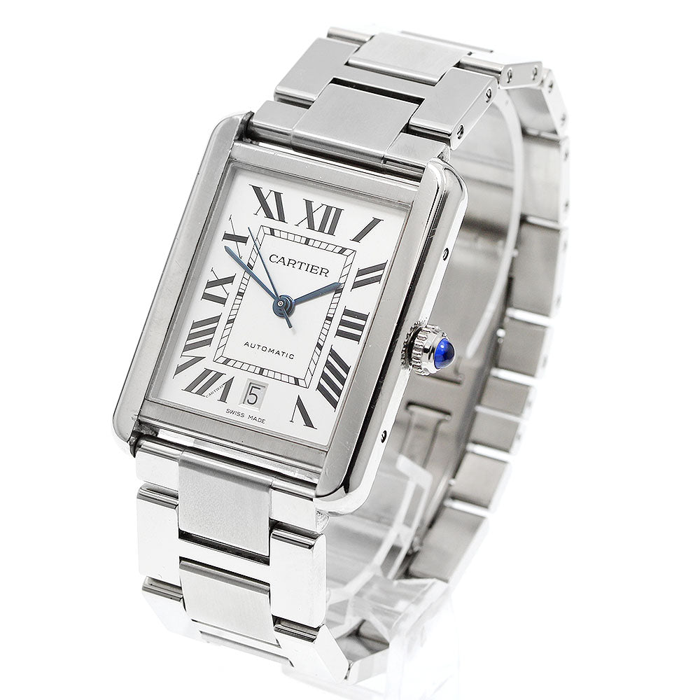 CARTIER Tank solo XL W5200028 Date Silver Dial Automatic Men's Watch_894899