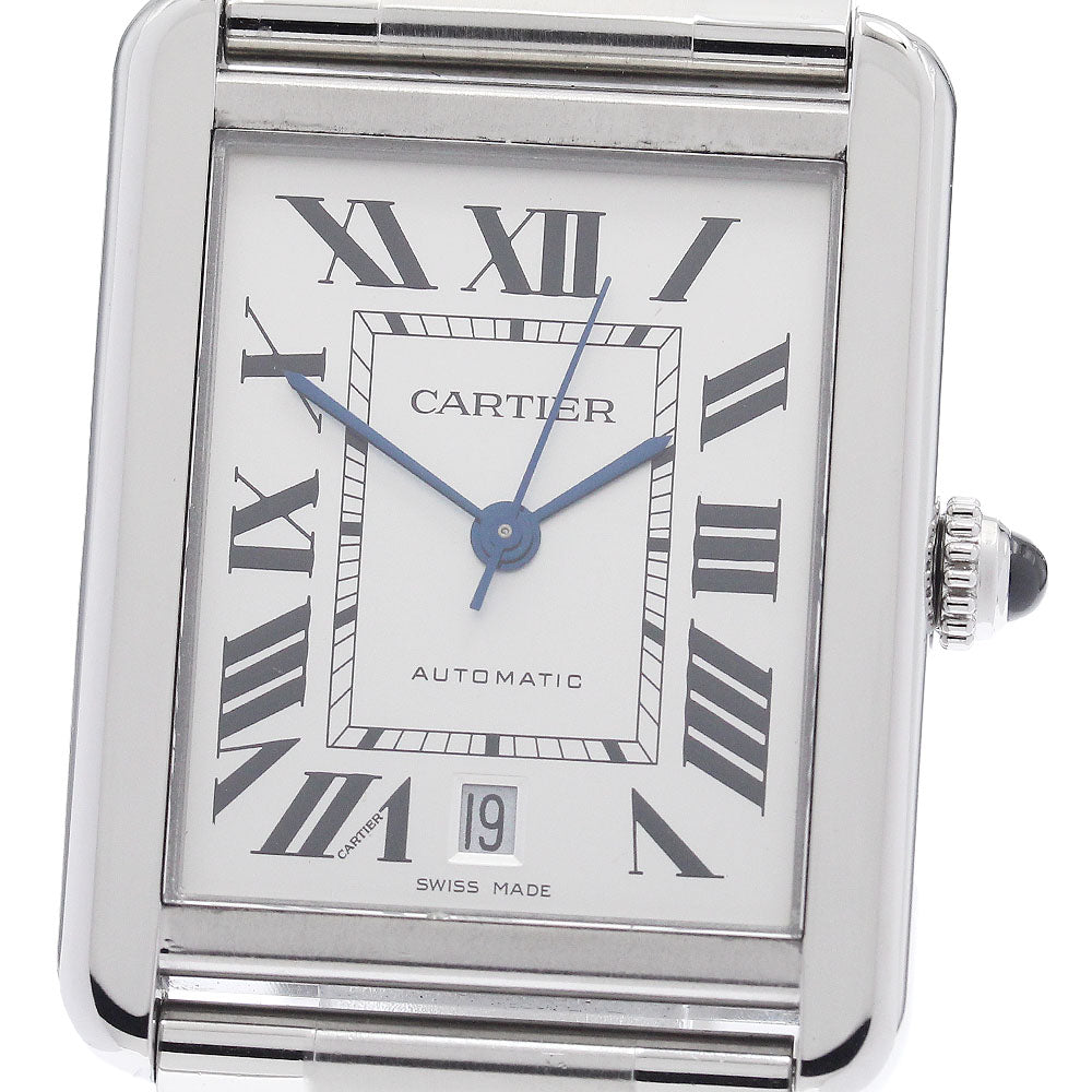 CARTIER Tank solo XL W5200028 Date Silver Dial Automatic Men's Watch_894905
