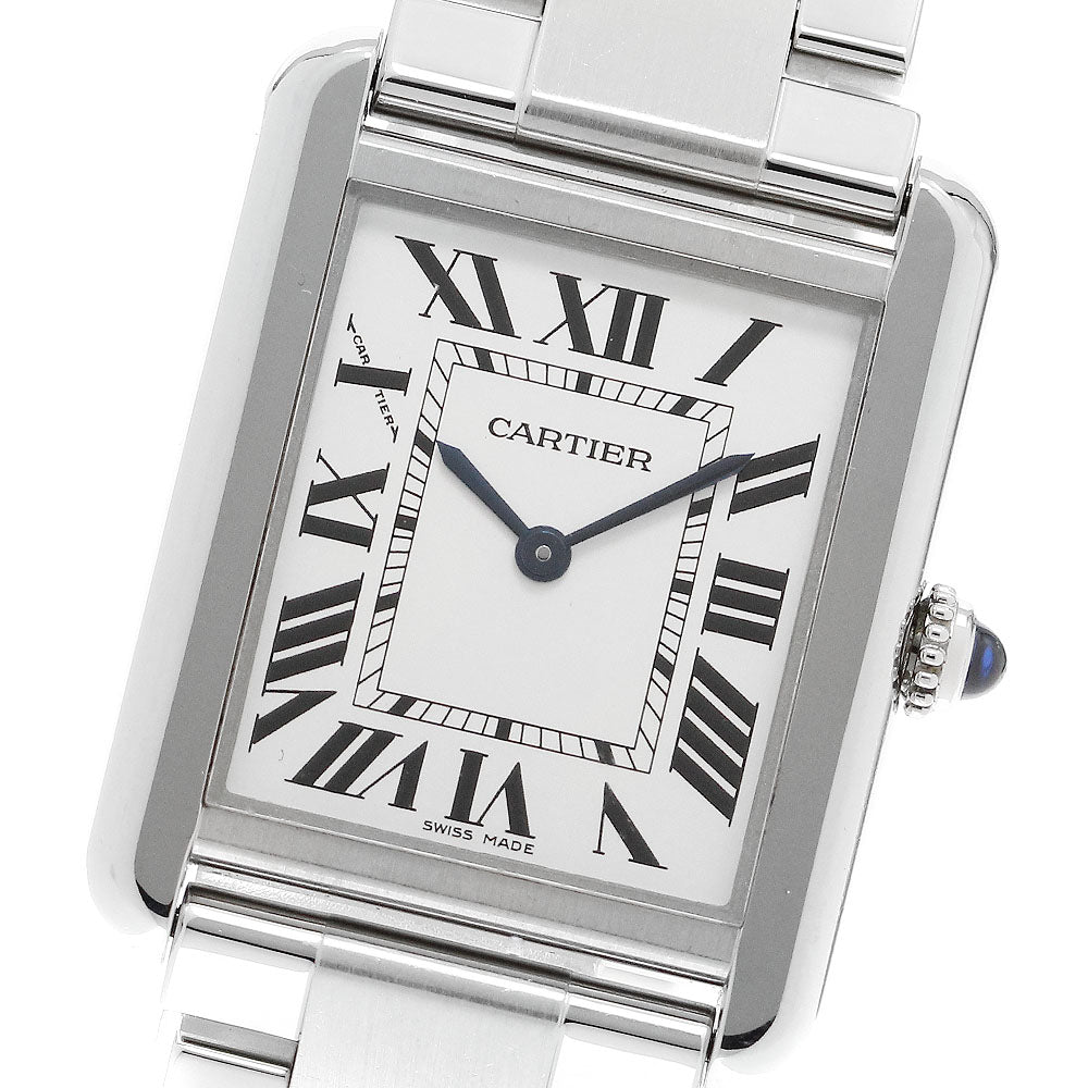 CARTIER Tank solo SM W5200013 Silver Dial Quartz Ladies Watch_894906