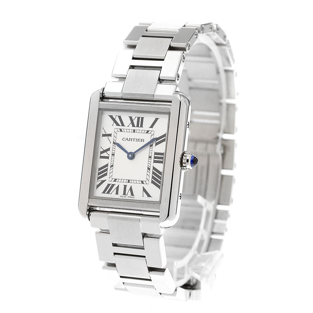 CARTIER Tank solo SM W5200013 Silver Dial Quartz Ladies Watch_894906