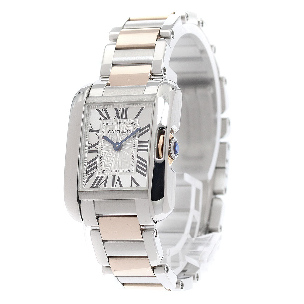 CARTIER Tank Anglaze SM W5310019 Silver Dial Quartz Ladies Watch_894909