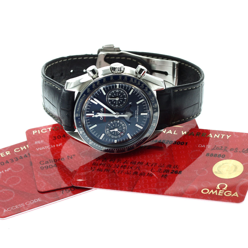 OMEGA Speedmaster 304.33.44.52.03.001 Moonphase Co-Axial Master Chronometer Navy Dial Automatic Men's Watch_894912