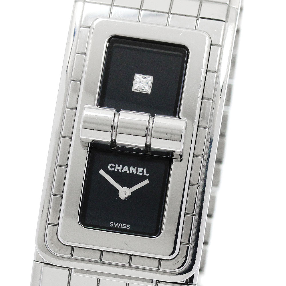 CHANEL Code Coco H5144 1P diamond black Dial Quartz Ladies Watch_894930