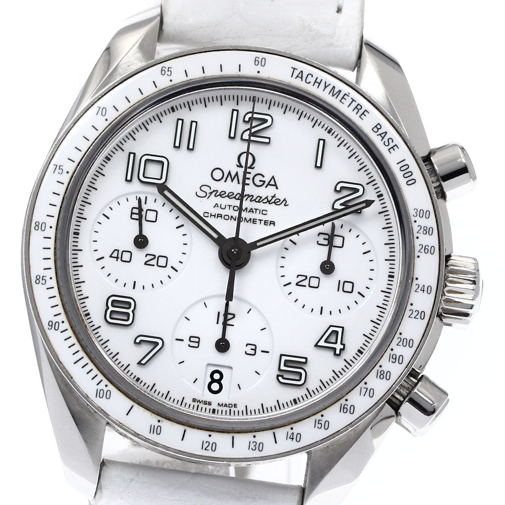 OMEGA Speedmaster 324.33.38.40.04.001 Date Chronograph white Dial Automatic Ladies Watch_894957