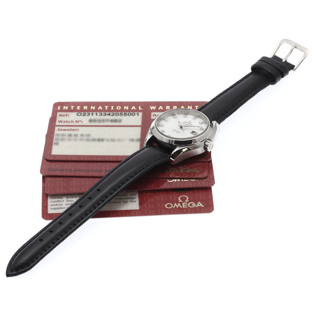 OMEGA Seamaster Aqua Terra 231.13.34.20.55.001 Co-Axial 12P Diamond White shell Dial Automatic Ladies Watch_894982