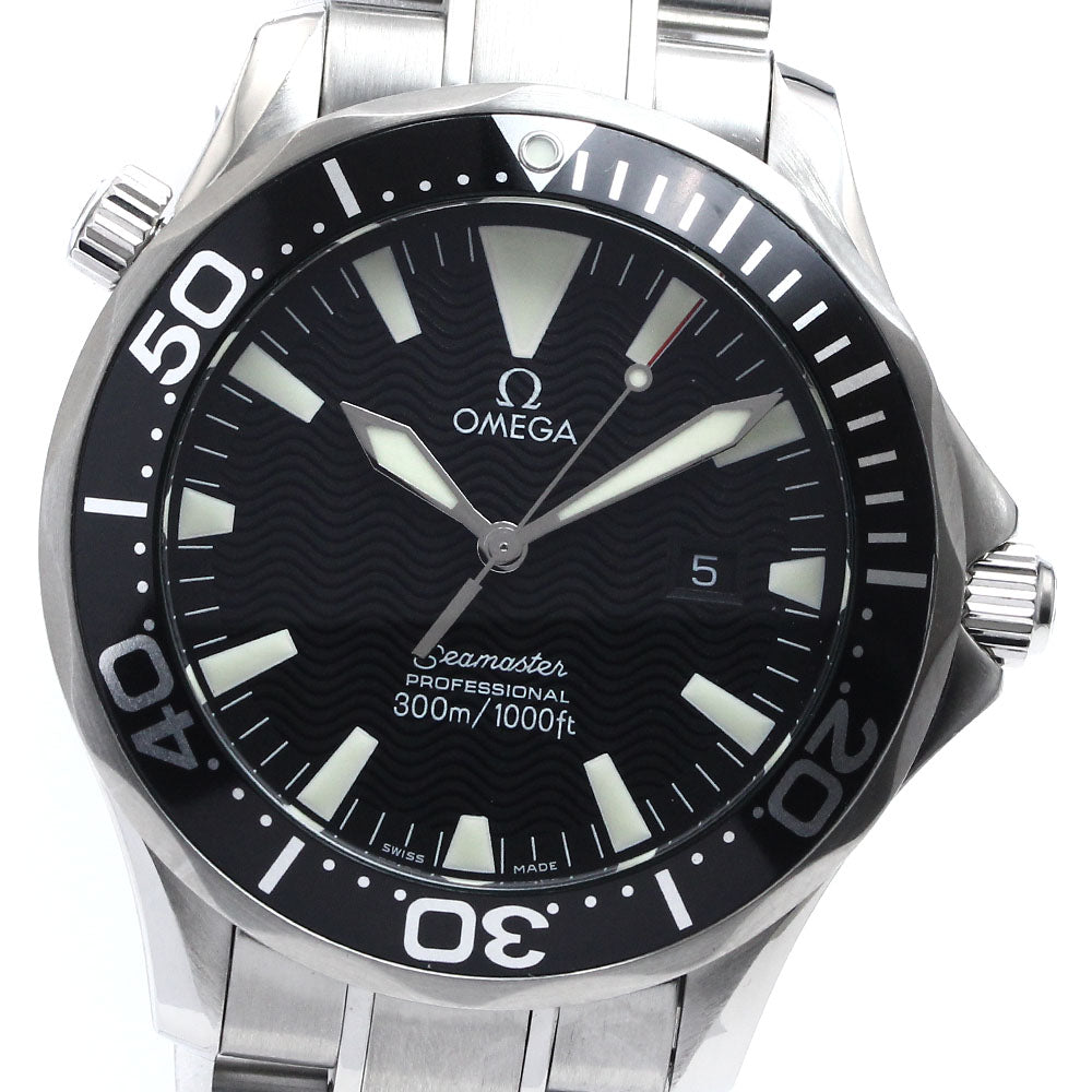 OMEGA Seamaster300 2264.50 Date black Dial Quartz Men's Watch_894986