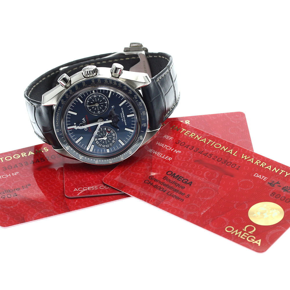 OMEGA Speedmaster 304.33.44.52.03.001 Moonphase Co-Axial Master Chronometer Navy Dial Automatic Men's Watch_894997