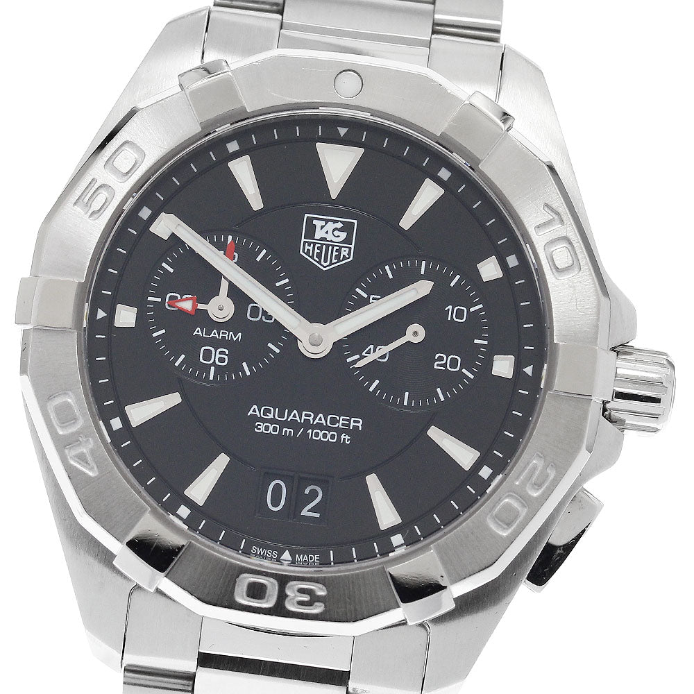 TAG HEUER Aqua racer WAY111Z Alarm date black Dial Quartz Men's Watch_895002