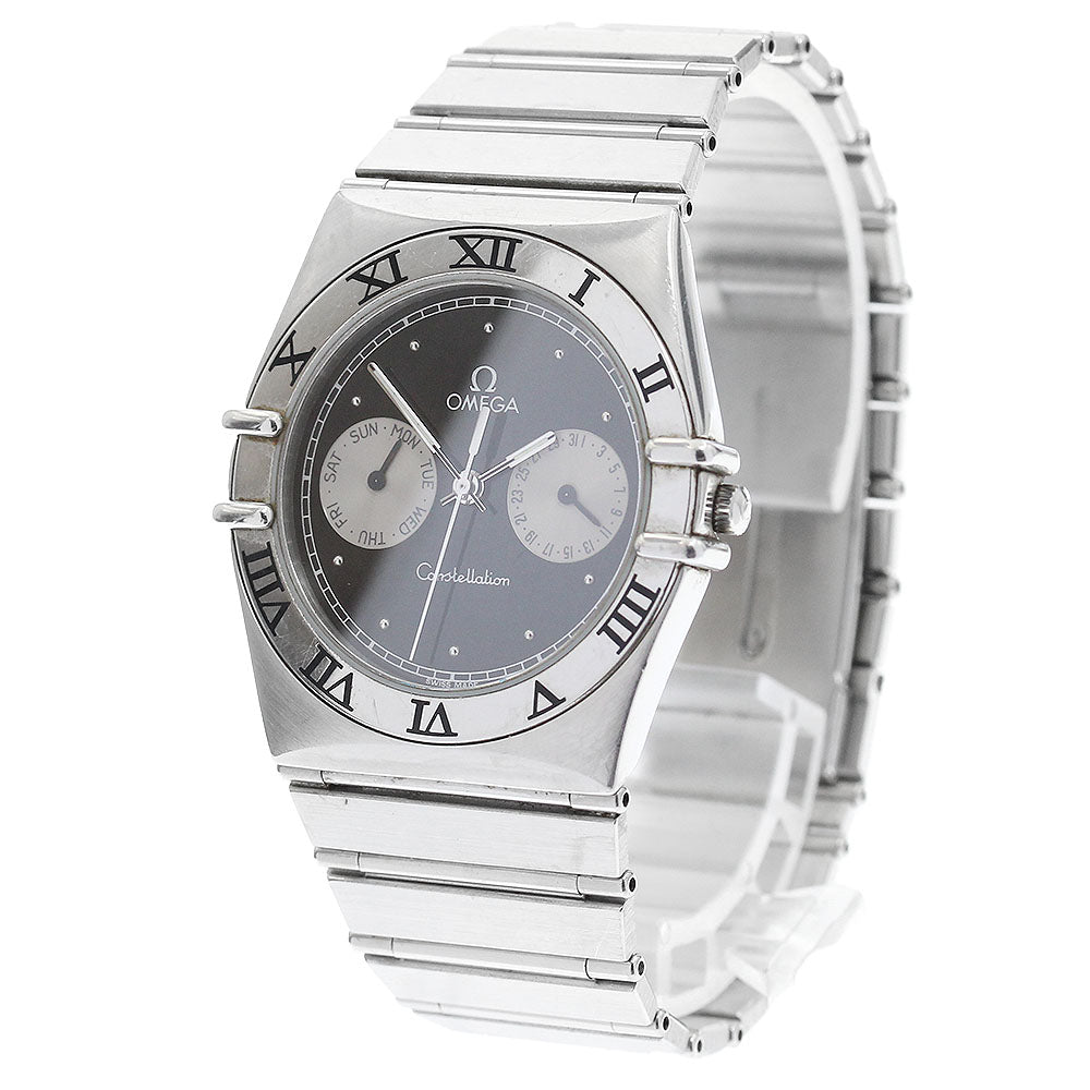 OMEGA Constellation Day date Black / Silver Dial Quartz Men's Watch_895017