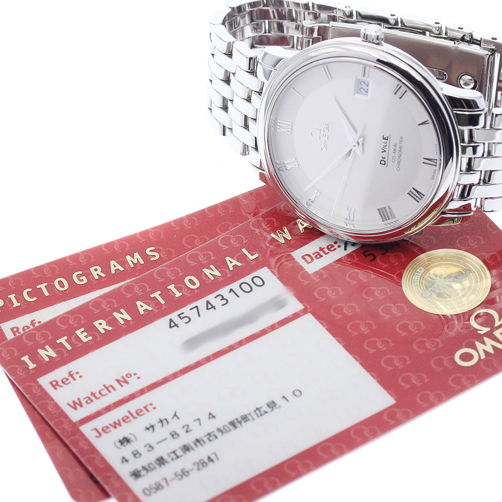 OMEGA De Ville Prestige Coaxial 4574.31 Silver Dial Automatic Men's Watch_895018