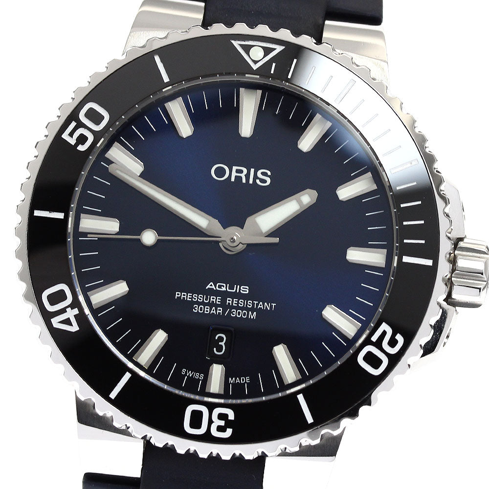 ORIS Aquis 01 733 7730 4135 Date Navy Dial Automatic Men's Watch_895113