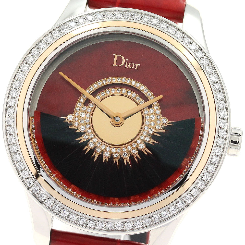 Dior Grand Bar CD153B2X1002 Diamond Bezel Red / gold / black Dial Automatic Boy's Watch_895118