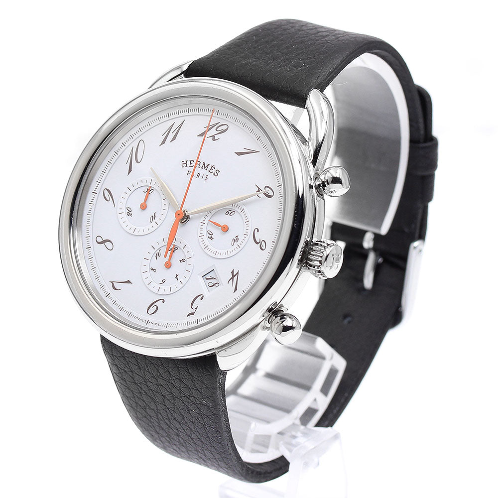 HERMES Arceau AR4.910a Chronograph white Dial Automatic Men's Watch_895187
