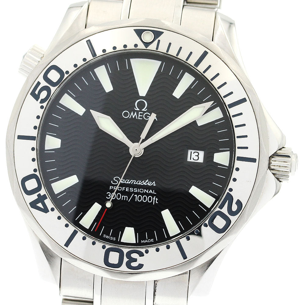 OMEGA Seamaster300 2264.50 Date black Dial Quartz Men's Watch_895192