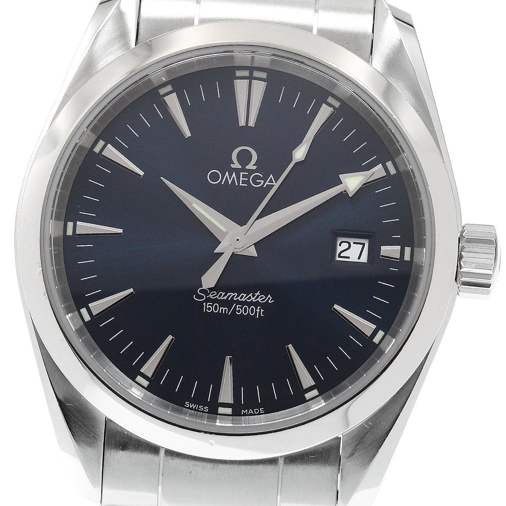OMEGA Seamaster Aqua Terra 2518.80 Date Navy Dial Quartz Men's Watch_895208