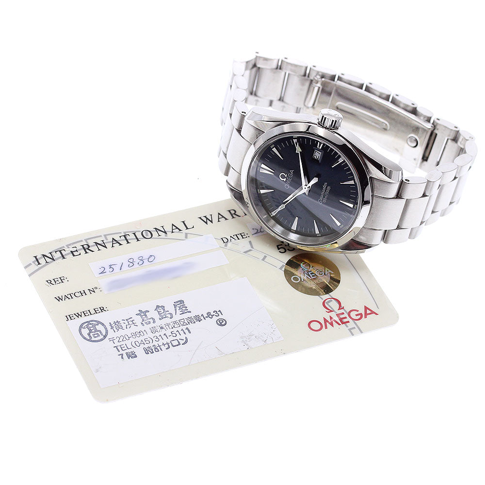 OMEGA Seamaster Aqua Terra 2518.80 Date Navy Dial Quartz Men's Watch_895208