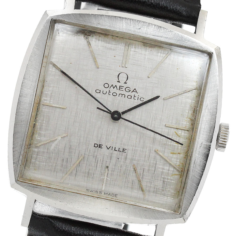 OMEGA De Ville 161.022 Square vintage Silver Dial Automatic Men's Watch_895236