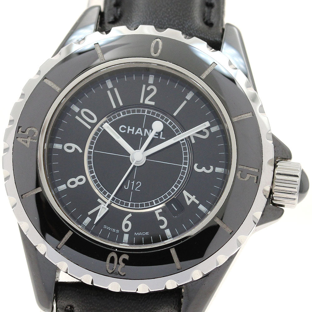CHANEL J12 H0680 Black ceramic date black Dial Quartz Ladies Watch_895238