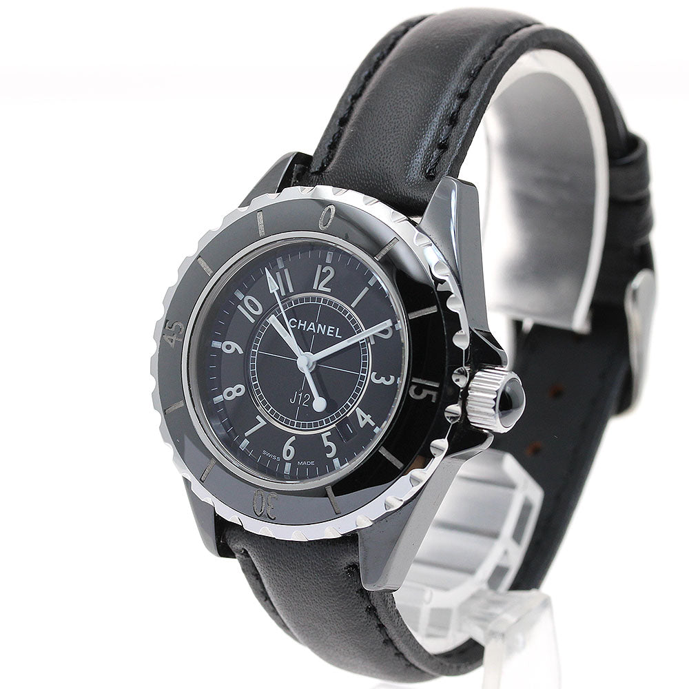 CHANEL J12 H0680 Black ceramic date black Dial Quartz Ladies Watch_895238