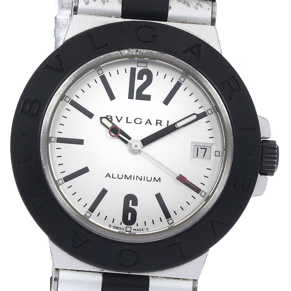 BVLGARI aluminum AL38TA Date Silver Dial Automatic Men's Watch_895259
