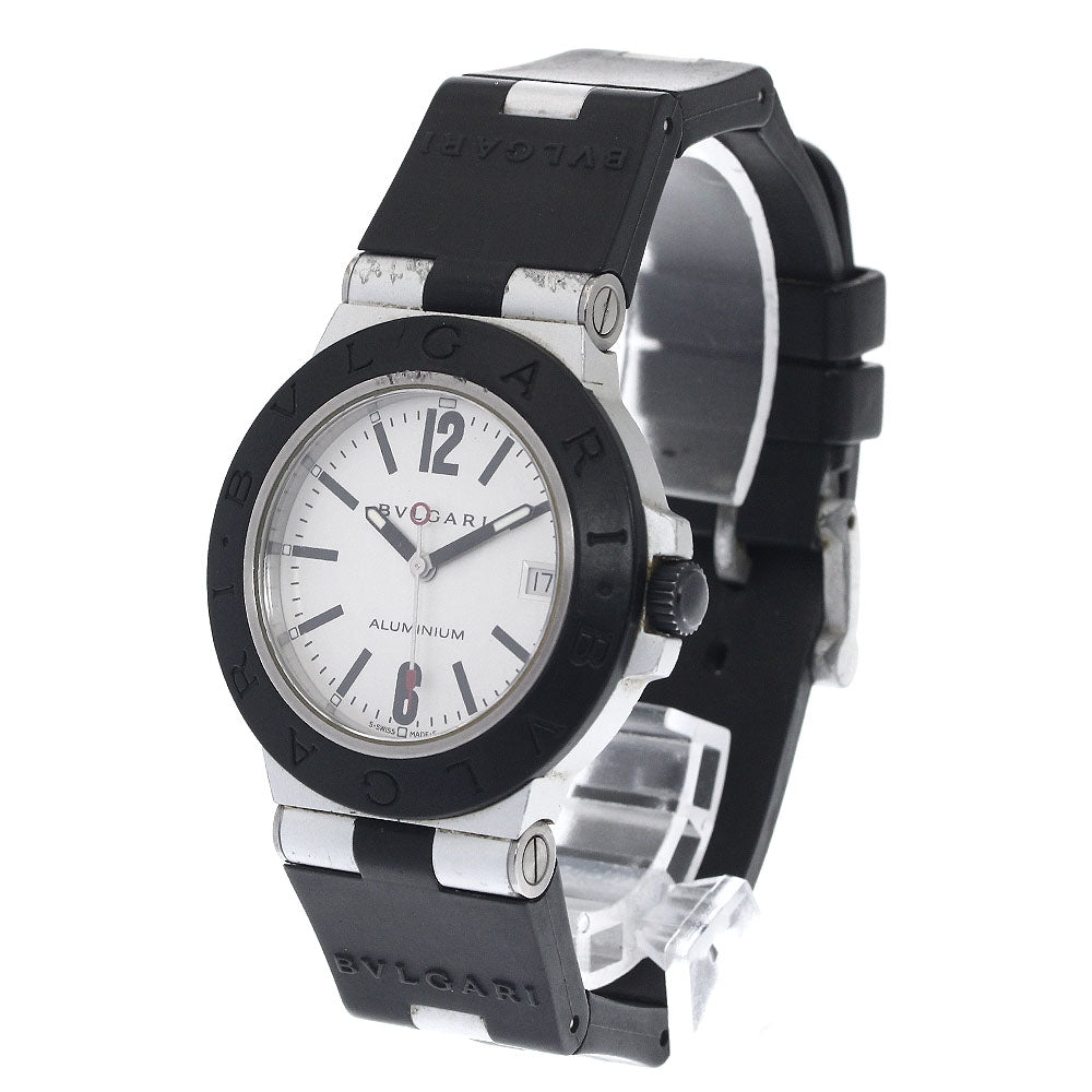BVLGARI aluminum AL38TA Date Silver Dial Automatic Men's Watch_895259