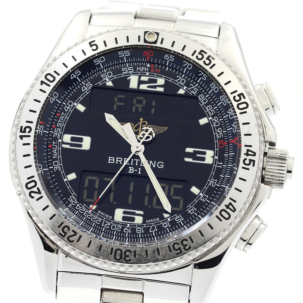 BREITLING B-1 A68362 black Dial Quartz Men's Watch_895292