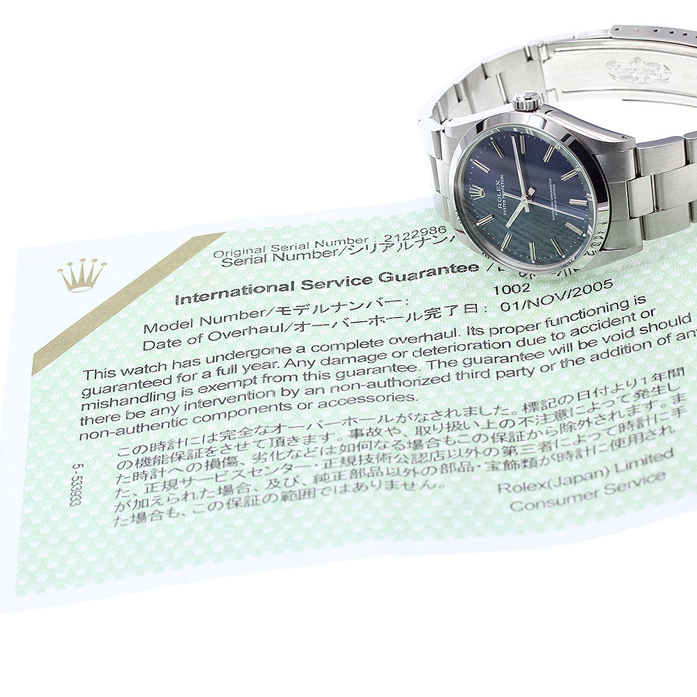 ROLEX Oyster perpetual 1002 Navy Dial Automatic Men's Watch_895299