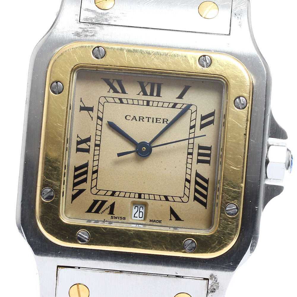 CARTIER Santos GalbeeLM W20011C4 Date 2 tone Quartz Men's Watch_895305