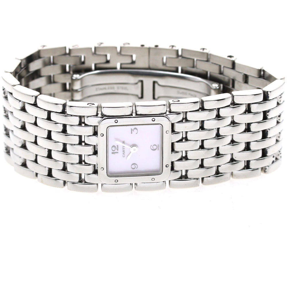 CARTIER PANTHERE Ryuban W61003T9 Pink shell Dial Quartz Ladies Watch_895336