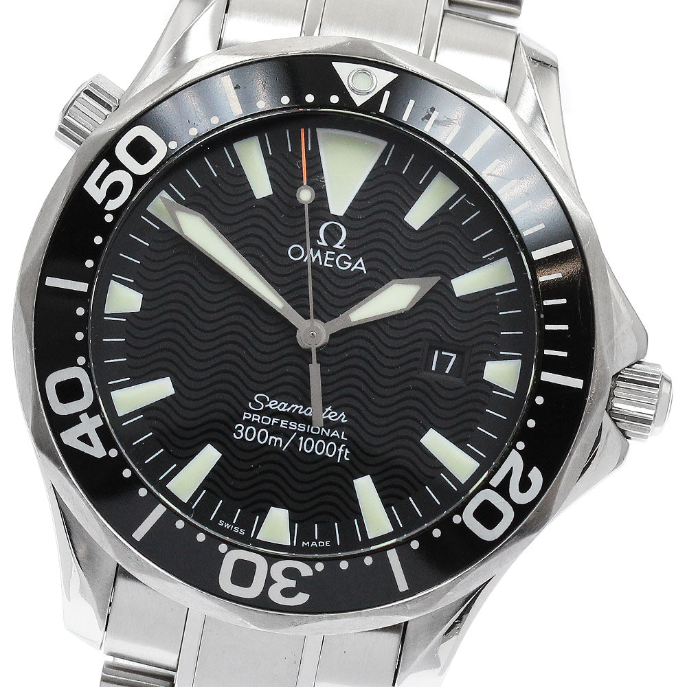 OMEGA Seamaster300 2264.50 Date black Dial Quartz Men's Watch_895341