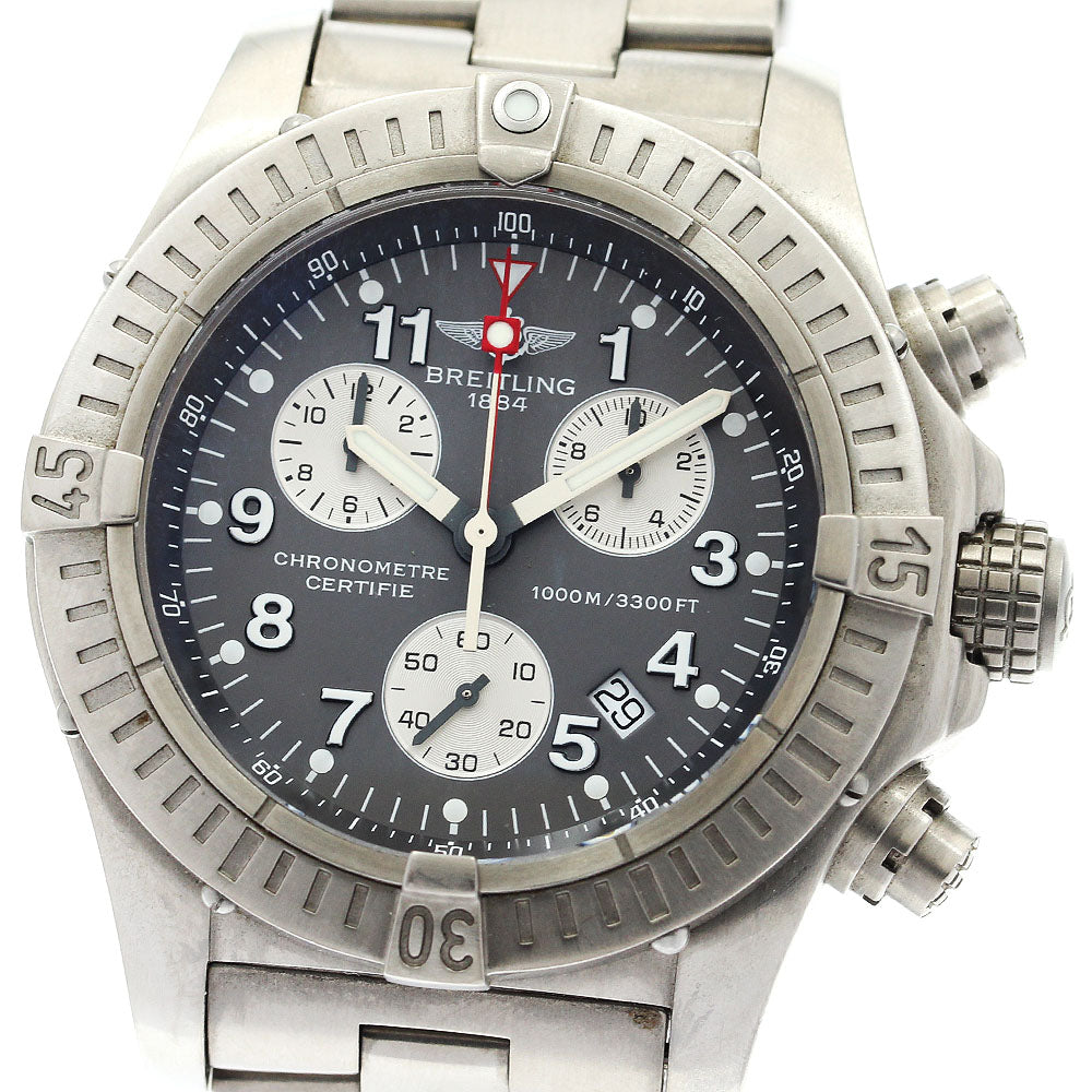 BREITLING Chrono Avenger M1 E73360 Gray / Silver Dial Quartz Men's Watch_895354