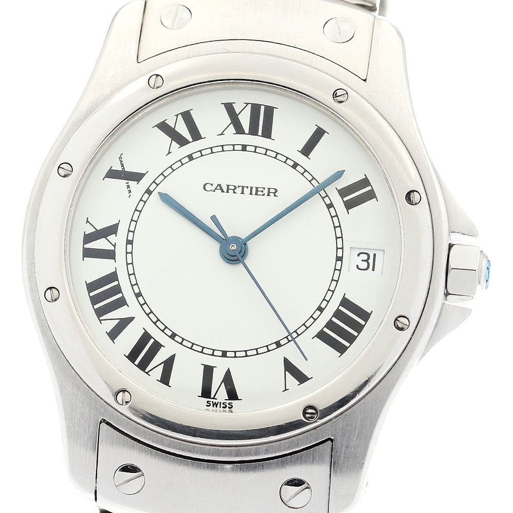 CARTIER Santo Cougar LM W20026K1 Date white Dial Automatic Men's Watch_895357