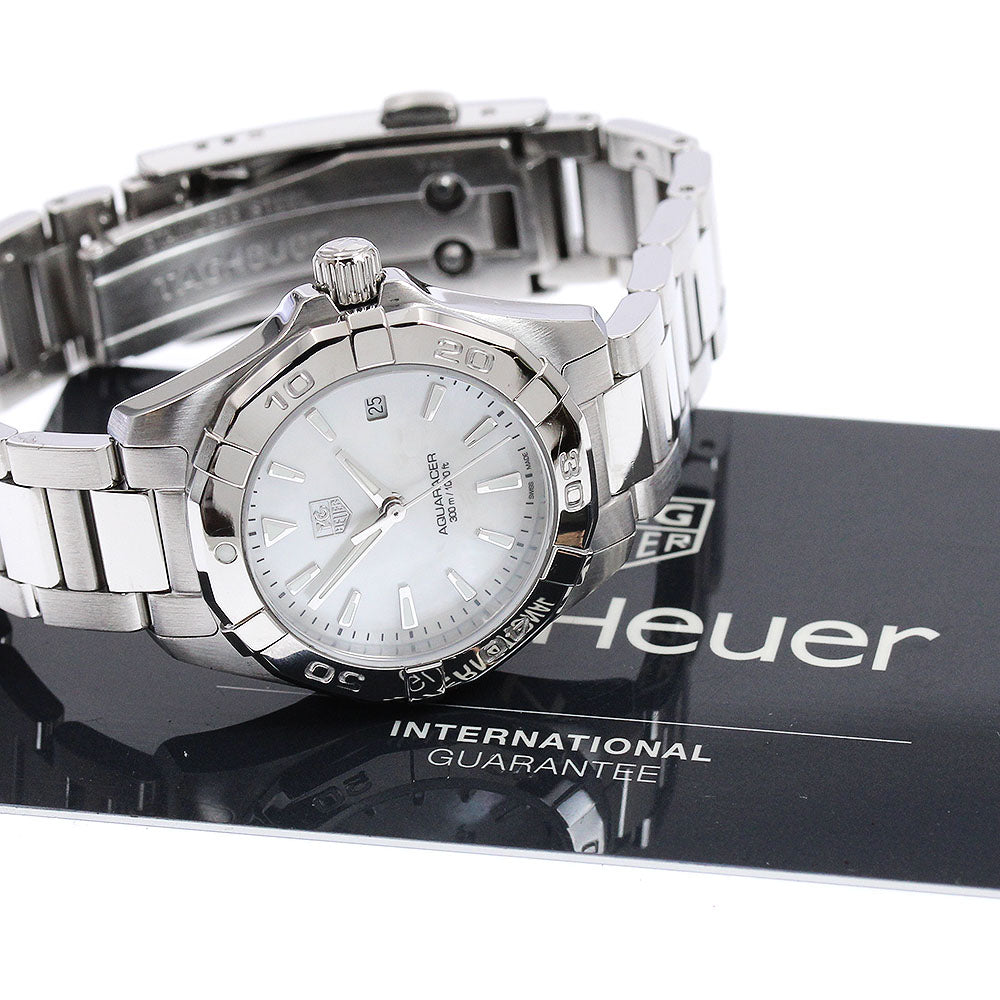 TAG HEUER Aqua racer WAY1412.BA0920 Date White shell Dial Quartz Ladies Watch_895367